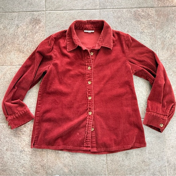 NorthStyle Tops - NorthStyle Corduroy Button Front Shirt Deep Red Size Medium
